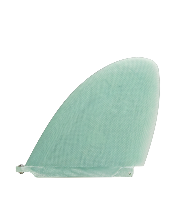 Seafoam Mint fibreglass D-fin longboard fin for US Box by Fin Blanks