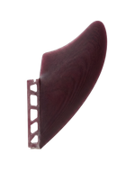 Burgundy fibreglass keel fins for Futures-style boxes by Fin Blanks