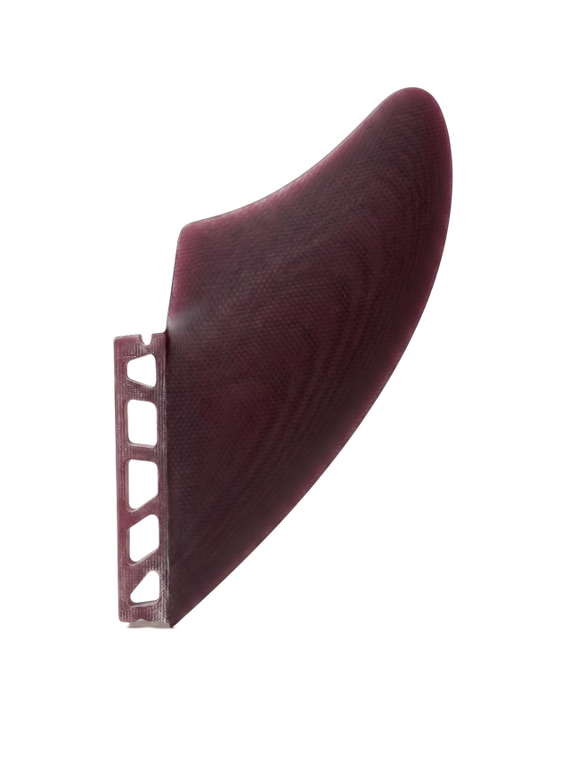 Burgundy fibreglass keel fins for Futures-style boxes by Fin Blanks