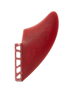 Cherry Red fibreglass keel fins for Futures-style boxes by Fin Blanks