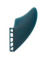 Petrol Teal fibreglass keel fins for Futures-style boxes by Fin Blanks