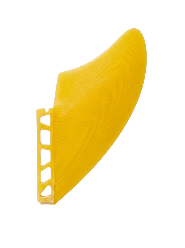 Sunshine Yellow fibreglass keel fins for Futures-style boxes by Fin Blanks