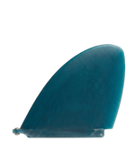 Petrol Teal fibreglass D-fin longboard fin for US Box by Fin Blanks