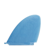 Sky Blue fibreglass D-fin longboard fin for US Box by Fin Blanks