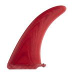 Cherry Red fibreglass dolphin longboard fin for US Box by Fin Blanks