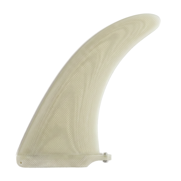 Natural Glass fibreglass dolphin longboard fin for US Box by Fin Blanks