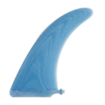 Sky Blue fibreglass dolphin longboard fin for US Box by Fin Blanks