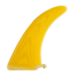 Sunshine Yellow fibreglass dolphin longboard fin for US Box by Fin Blanks