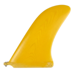 Sunshine Yellow fibreglass flex longboard fin for US Box by Fin Blanks