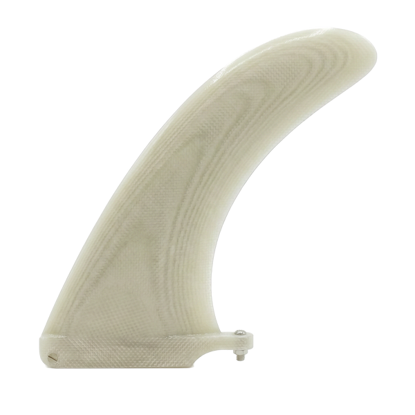 Natural Glass fibreglass hamster longboard fin for US Box by Fin Blanks