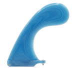 Sky Blue fibreglass hamster longboard fin for US Box by Fin Blanks