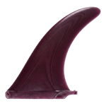 Burgundy fibreglass longboard fin for US Box by Fin Blanks