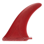 Cherry Red fibreglass longboard fin for US Box by Fin Blanks