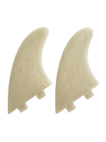 Natural Glass fibreglass MR-style twin fins for FCS I-style boxes by Fin Blanks